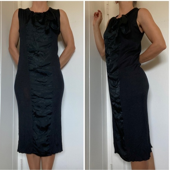 PRADA Black Midi Dress size 40 - Picture 1 of 10